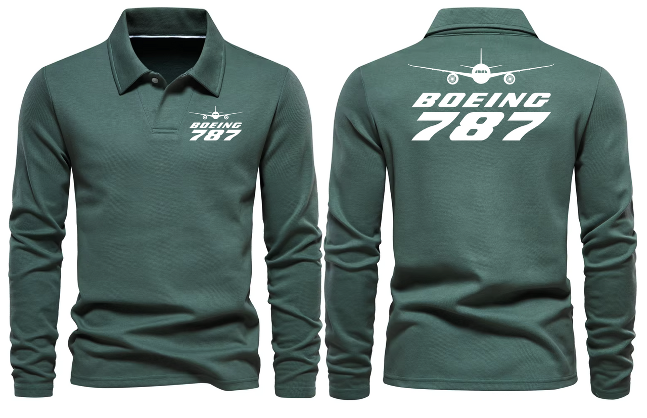 BOEING 787  LONG SLEEVE  POLO