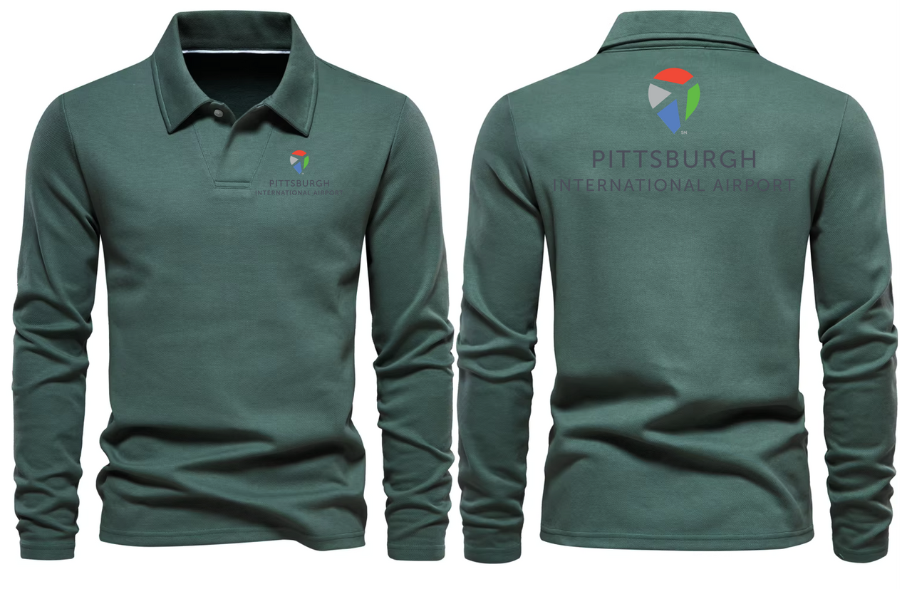 PITTISBURGH AIRPORT LONG SLEEVE  POLO