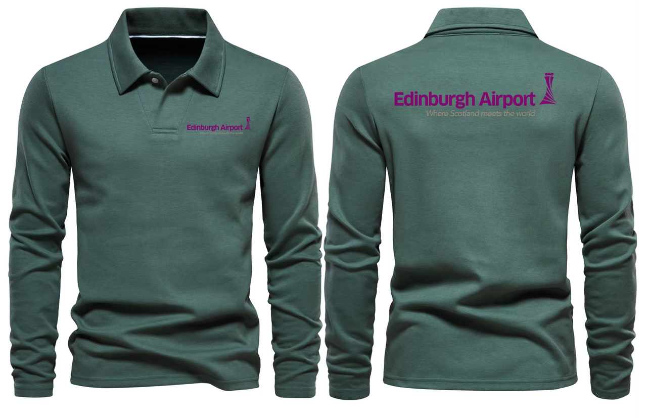 AER EDINBURG AIRPORT LONG SLEEVE  POLO