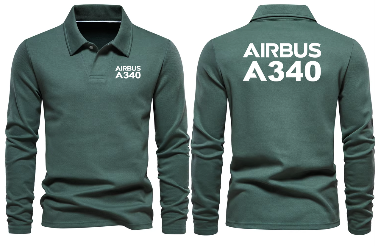 AIRBUS A340 LONG SLEEVE  POLO