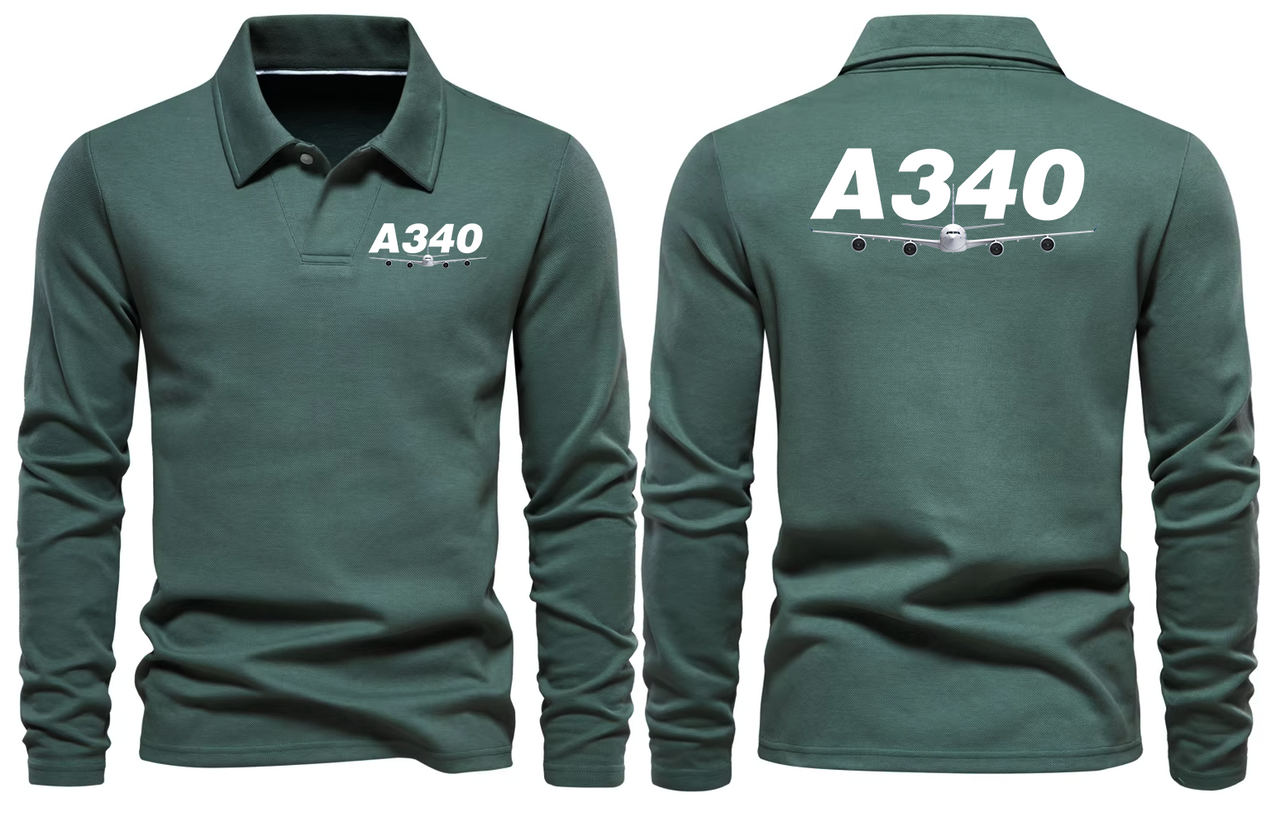 AIRBUS A340 LONG SLEEVE  POLO