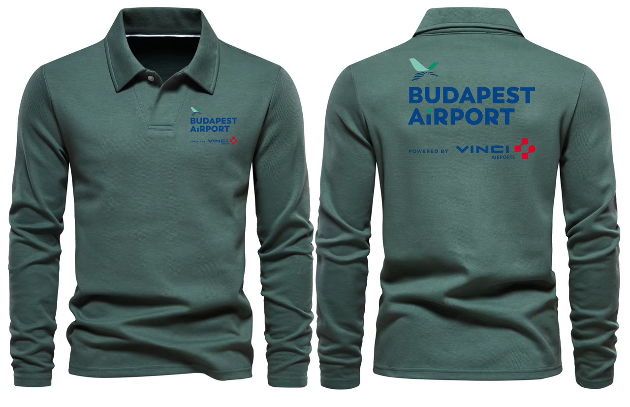 BUDAPEST AIRPORT LONG SLEEVE  POLO