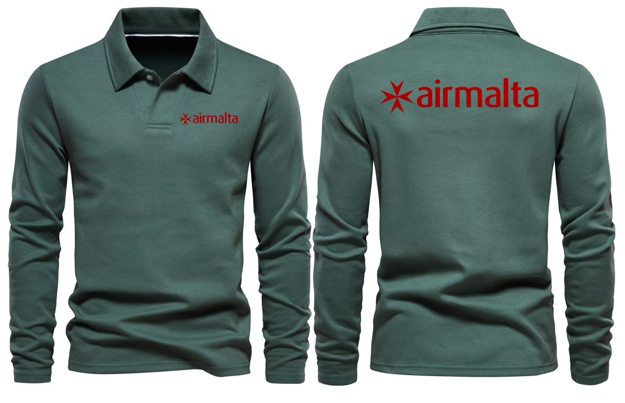 AIR MALTA LONG SLEEVE  POLO