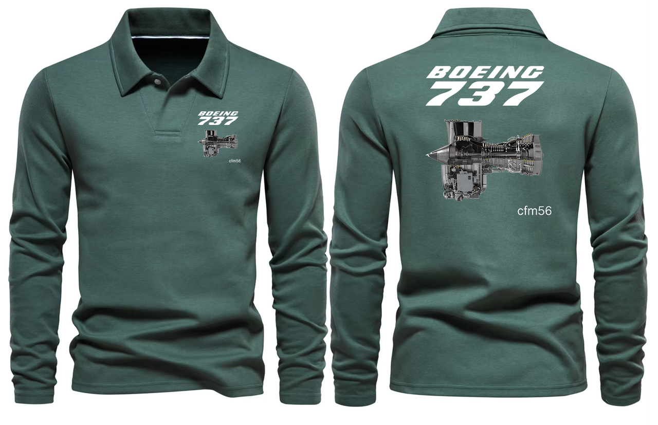 BOEING CFM 56 LONG SLEEVE  POLO