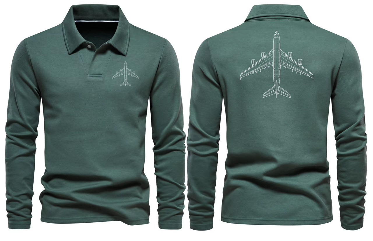 AIRBUS A380 LONG SLEEVE  POLO