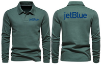 Thumbnail for JET BLUE LONG SLEEVE  POLO