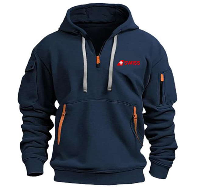 SWISS AIRWAYS HOODED JACKET PULLOVER