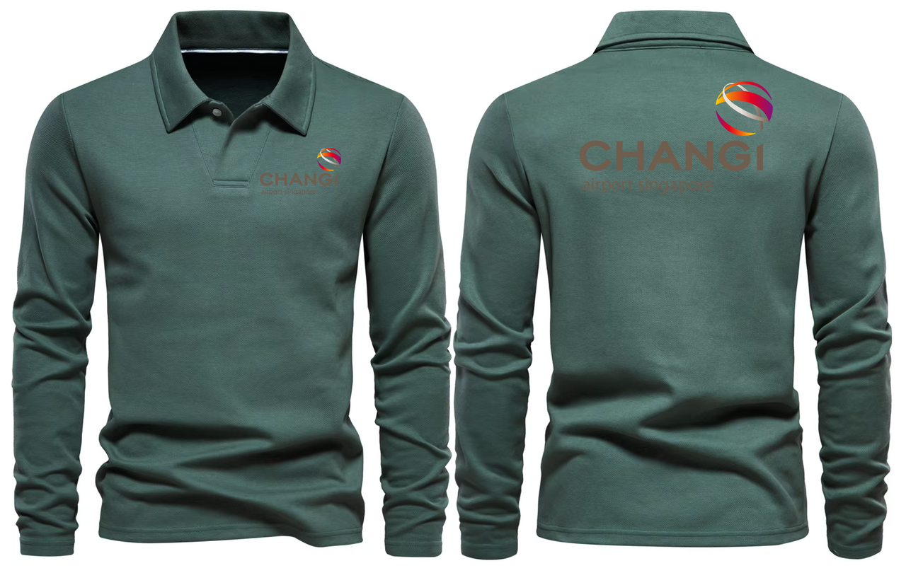 AIR CHANGI AIRPORT LONG SLEEVE  POLO
