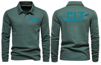 Thumbnail for AIR CLT AIRPORT LONG SLEEVE  POLO