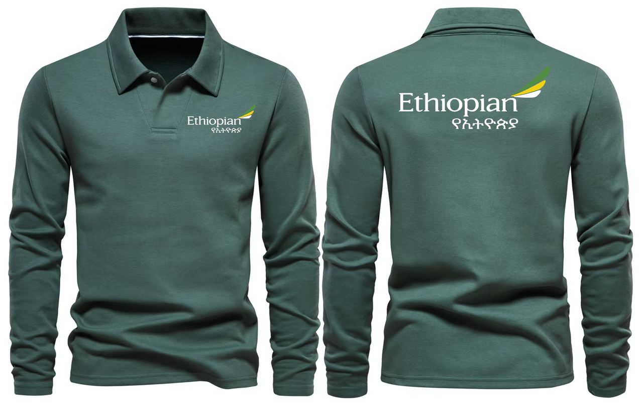 ETHIOPIAN AIRLINES LONG SLEEVE  POLO