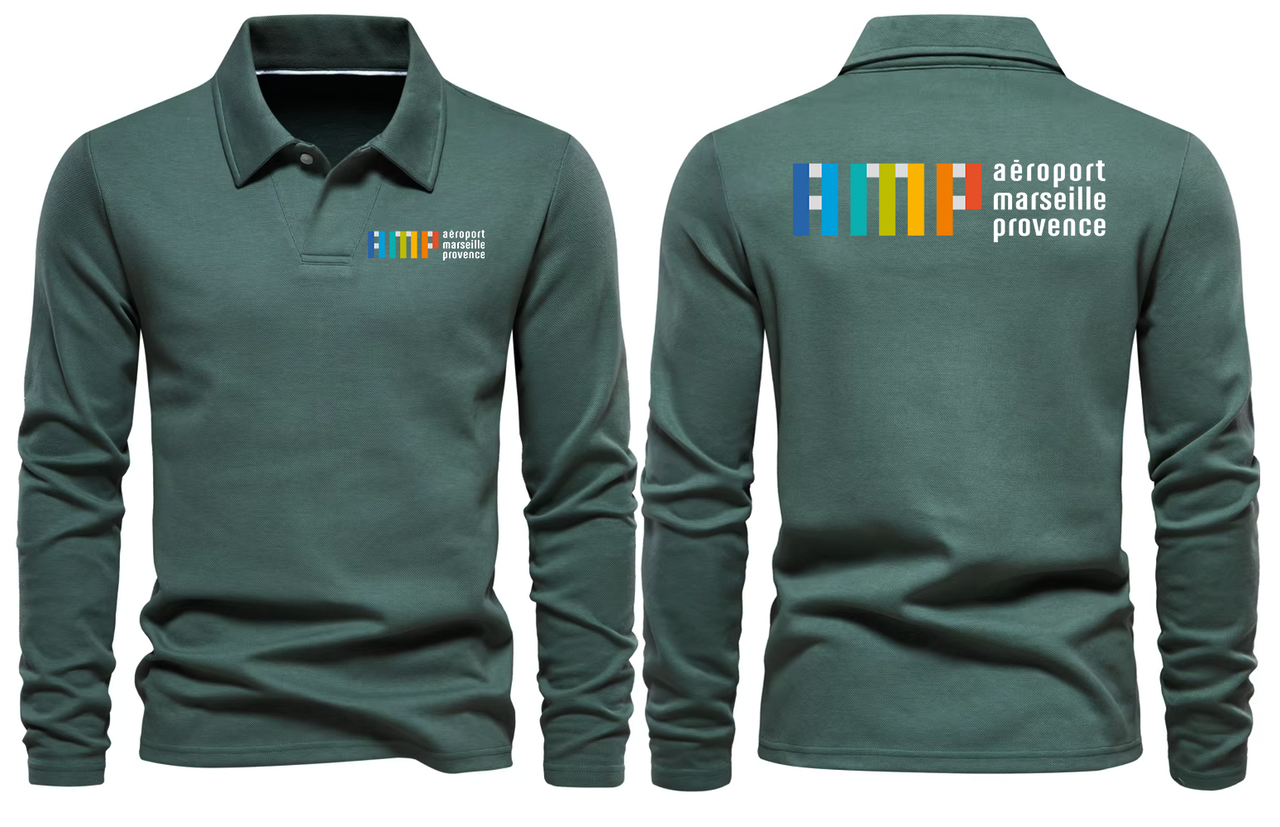 AMP AIRPORT LONG SLEEVE  POLO