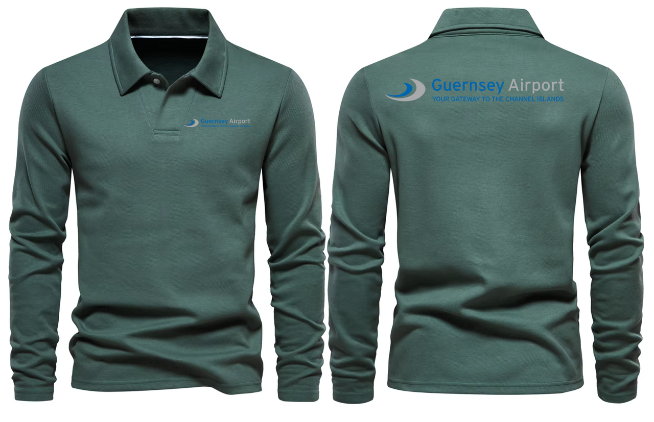 AIR GUERNES AIRPORT LONG SLEEVE  POLO