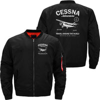 Thumbnail for 84 PILOT - SHIRT CESSNA FLIGHTJRT AIRCRAFT PLANE BOMBER FLIGHT AVIATOR JACKET - PILOTSX