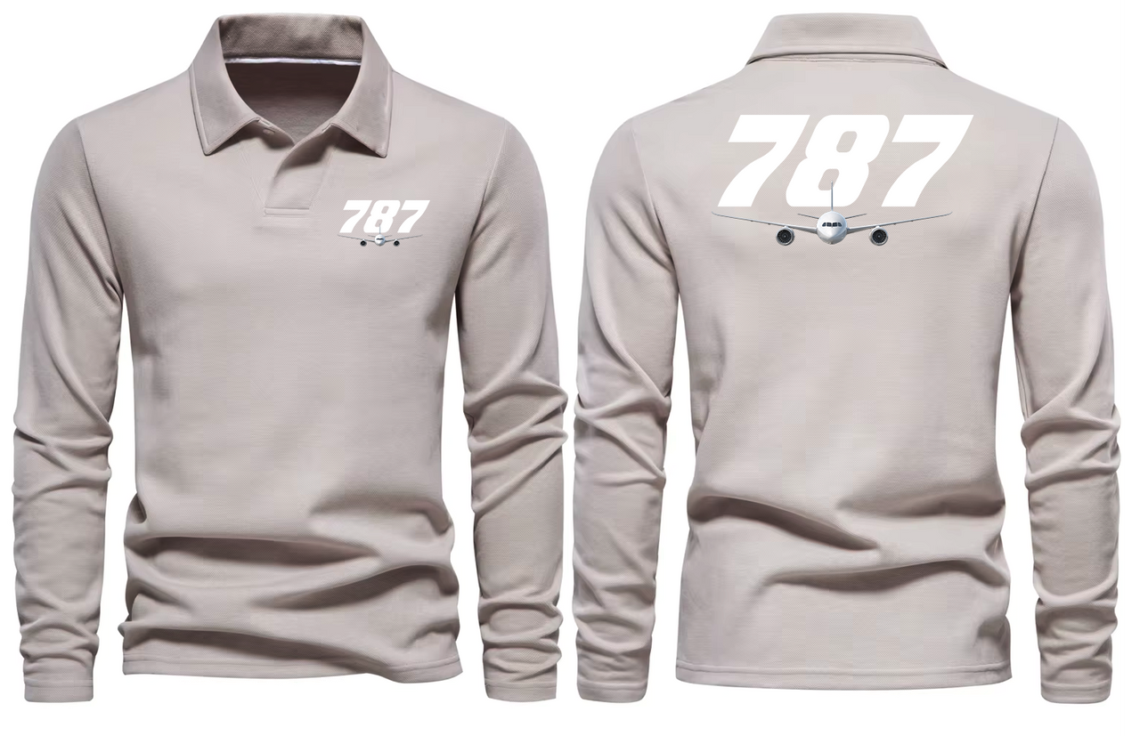 BOEING 787  LONG SLEEVE  POLO