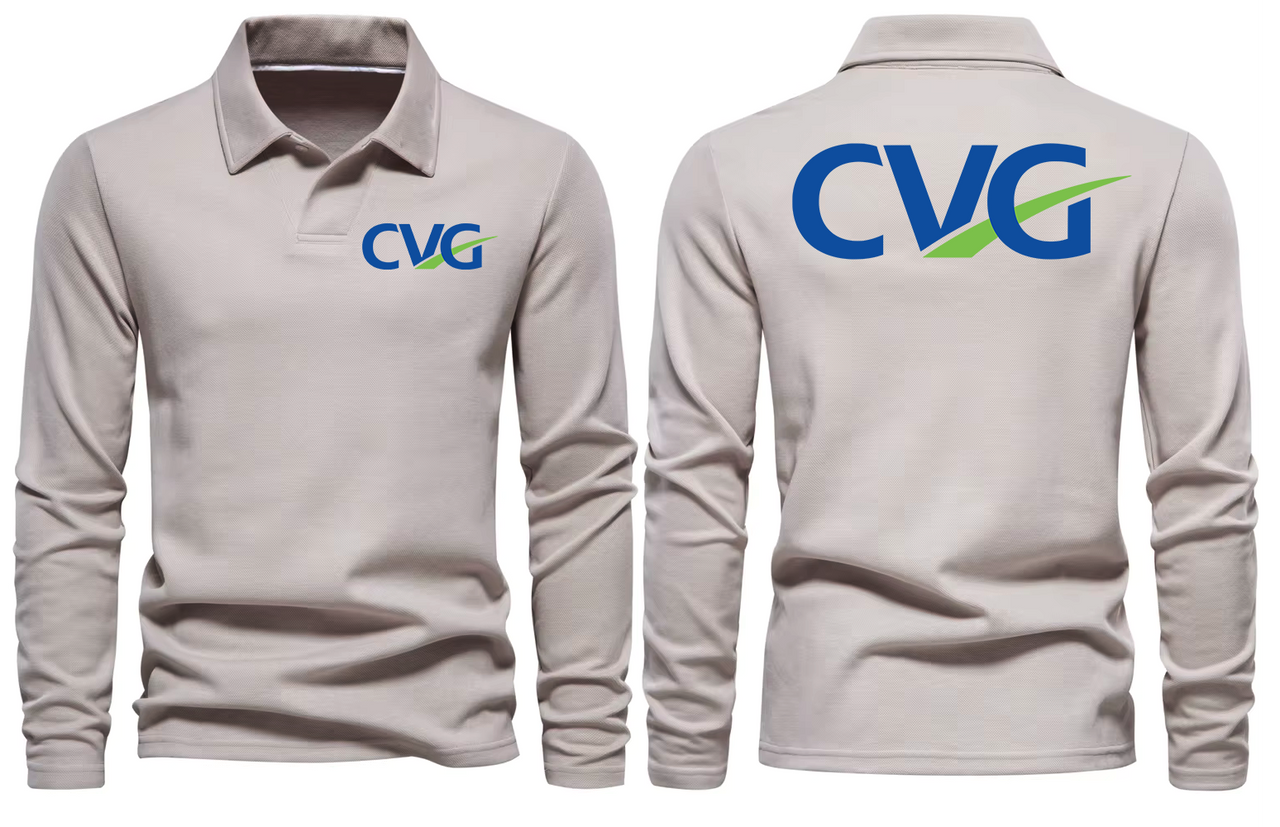 AER CVG AIRPORT LONG SLEEVE  POLO
