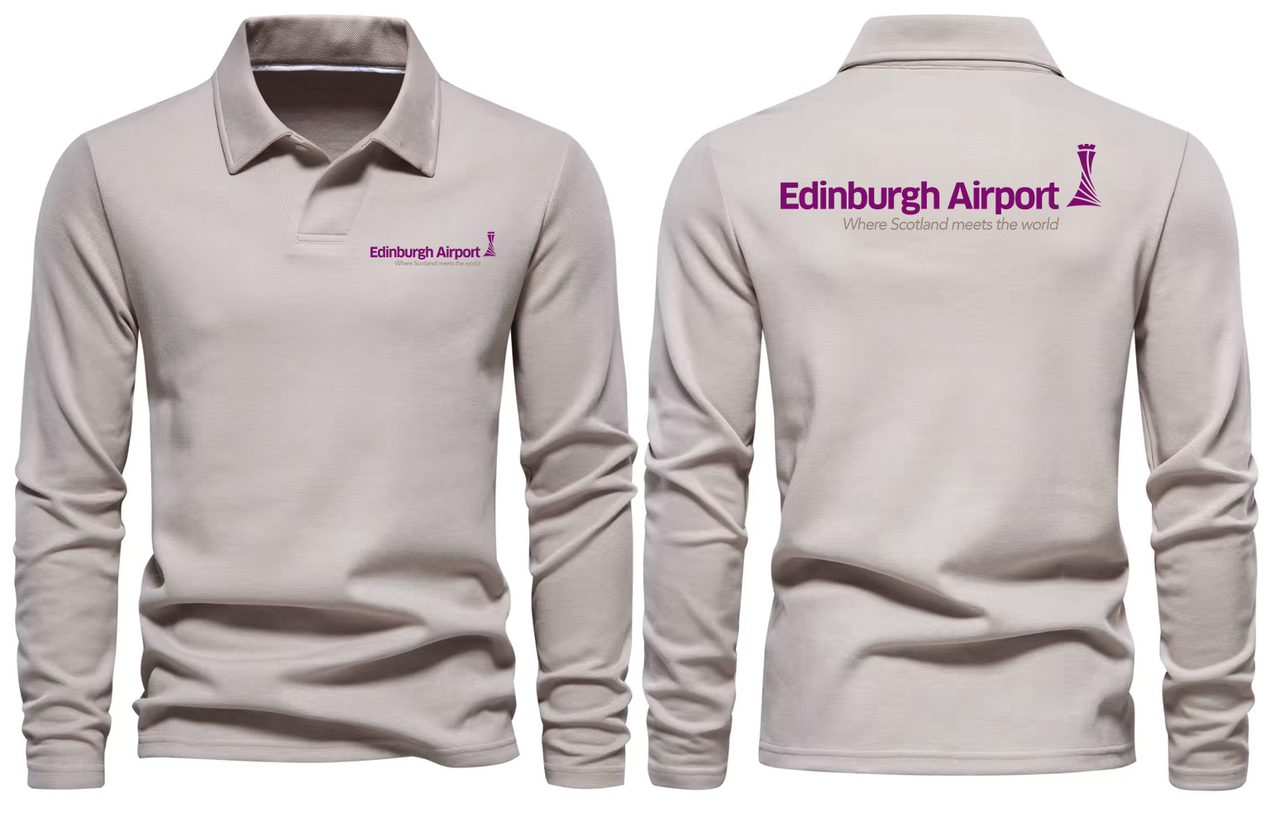 AER EDINBURG AIRPORT LONG SLEEVE  POLO