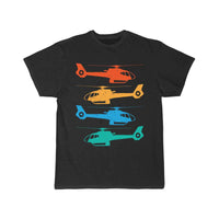 Thumbnail for Retro Sunset Helicopter T-SHIRT A V 8 R