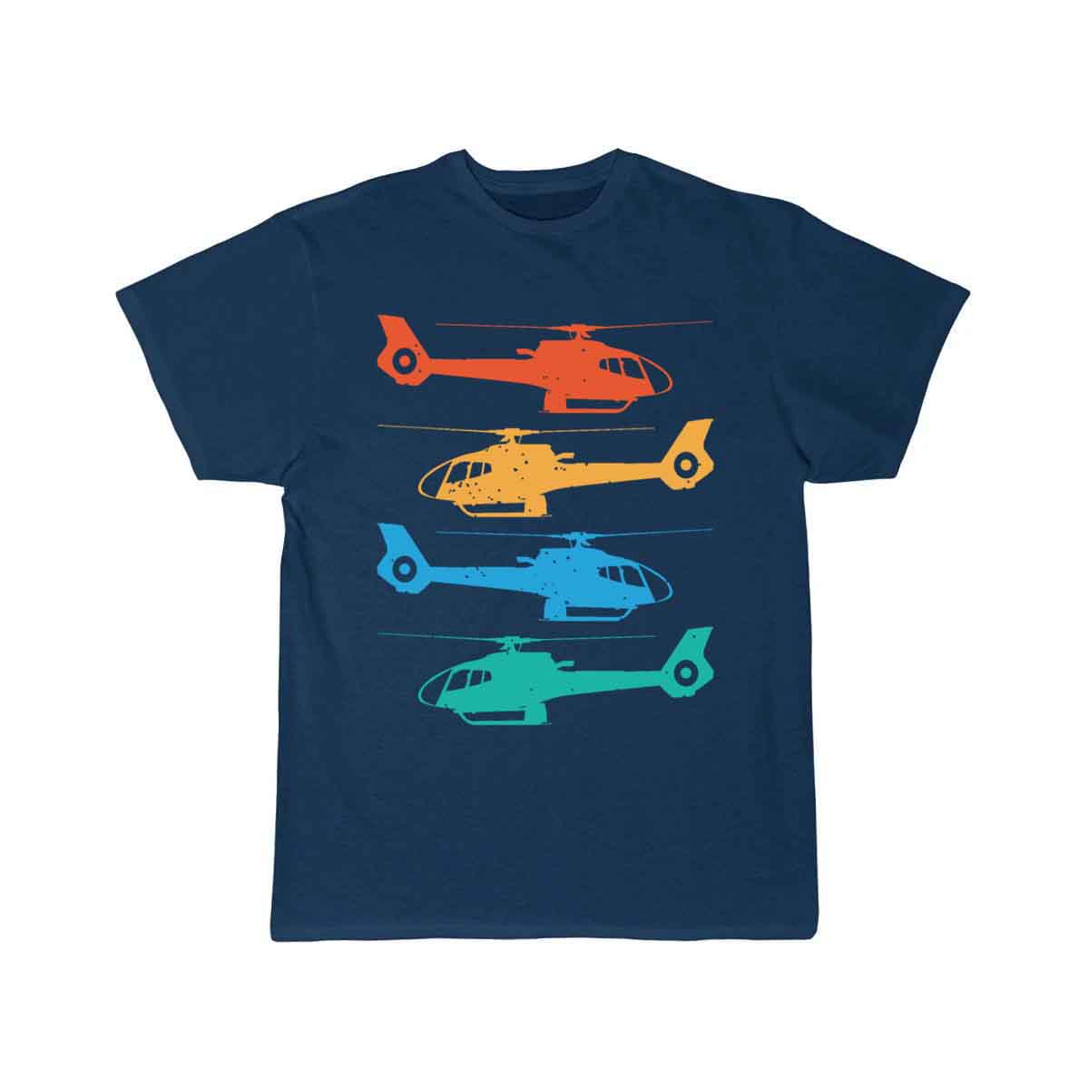 Retro Sunset Helicopter T-SHIRT A V 8 R