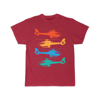 Thumbnail for Retro Sunset Helicopter T-SHIRT A V 8 R