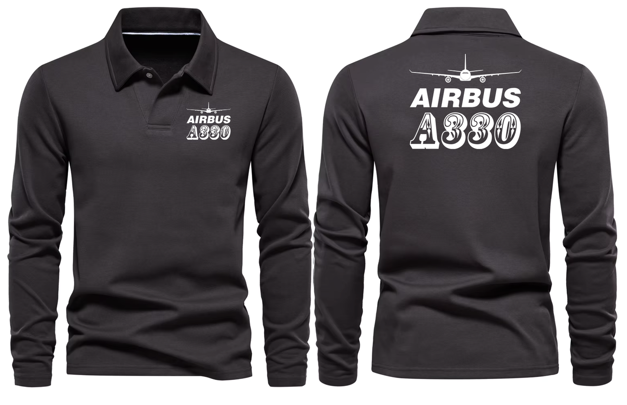 AIRBUS A330 LONG SLEEVE  POLO