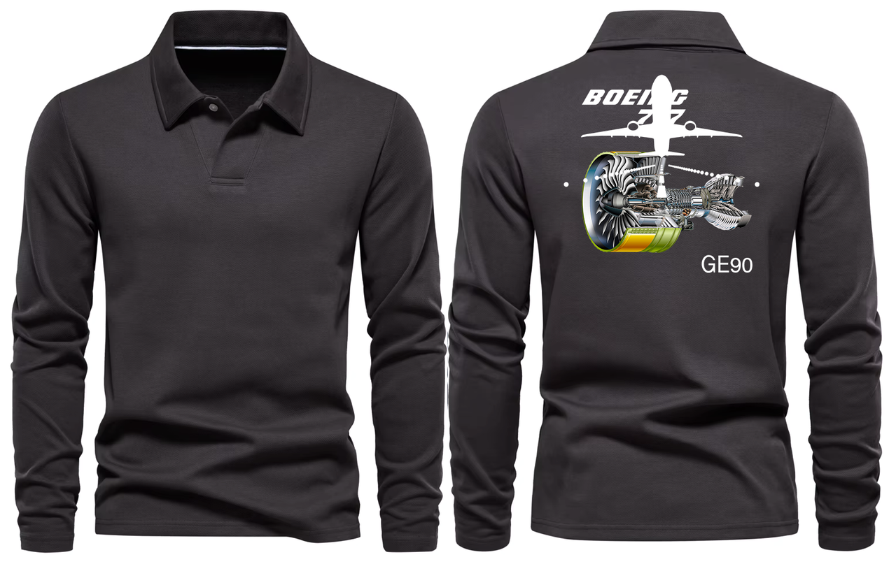 BOEING 777  G90 LONG SLEEVE  POLO