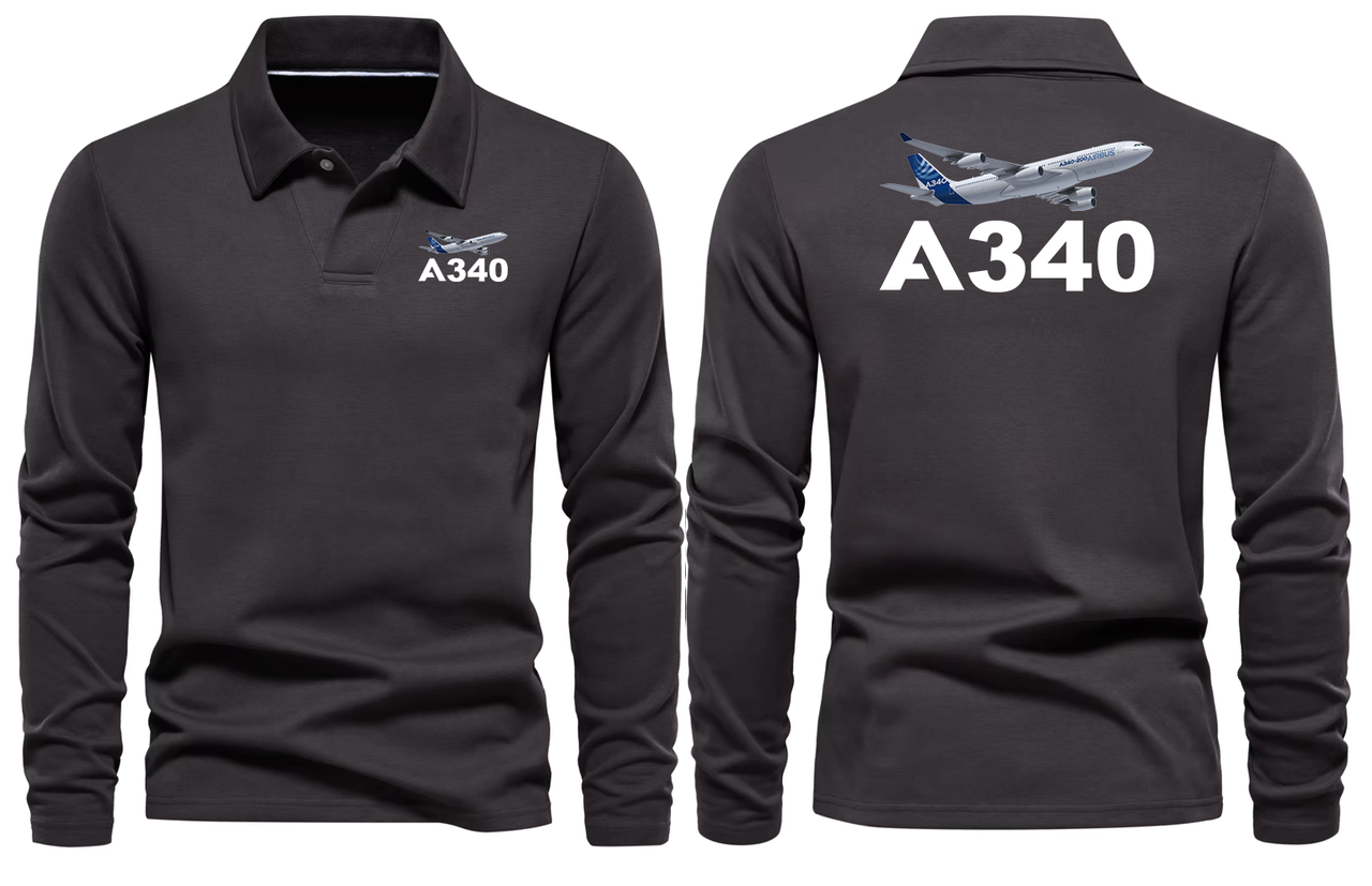AIRBUS A340 LONG SLEEVE  POLO