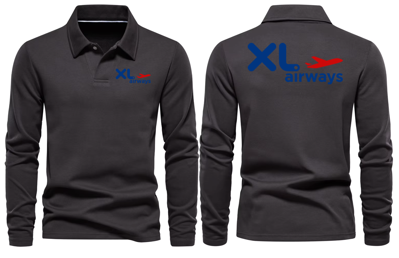 XL AIRWAYS  LONG SLEEVE  POLO