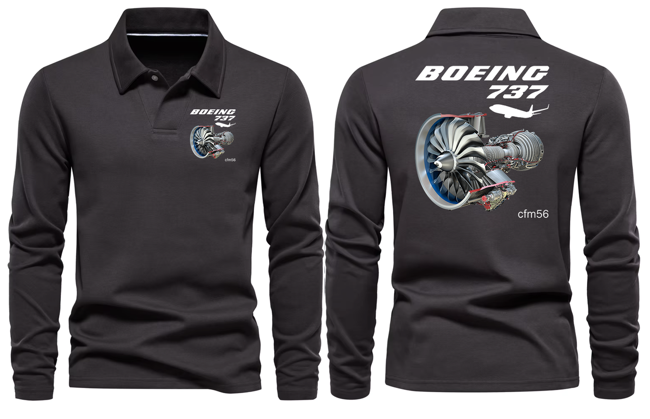 BOEING 737 LONG SLEEVE  POLO