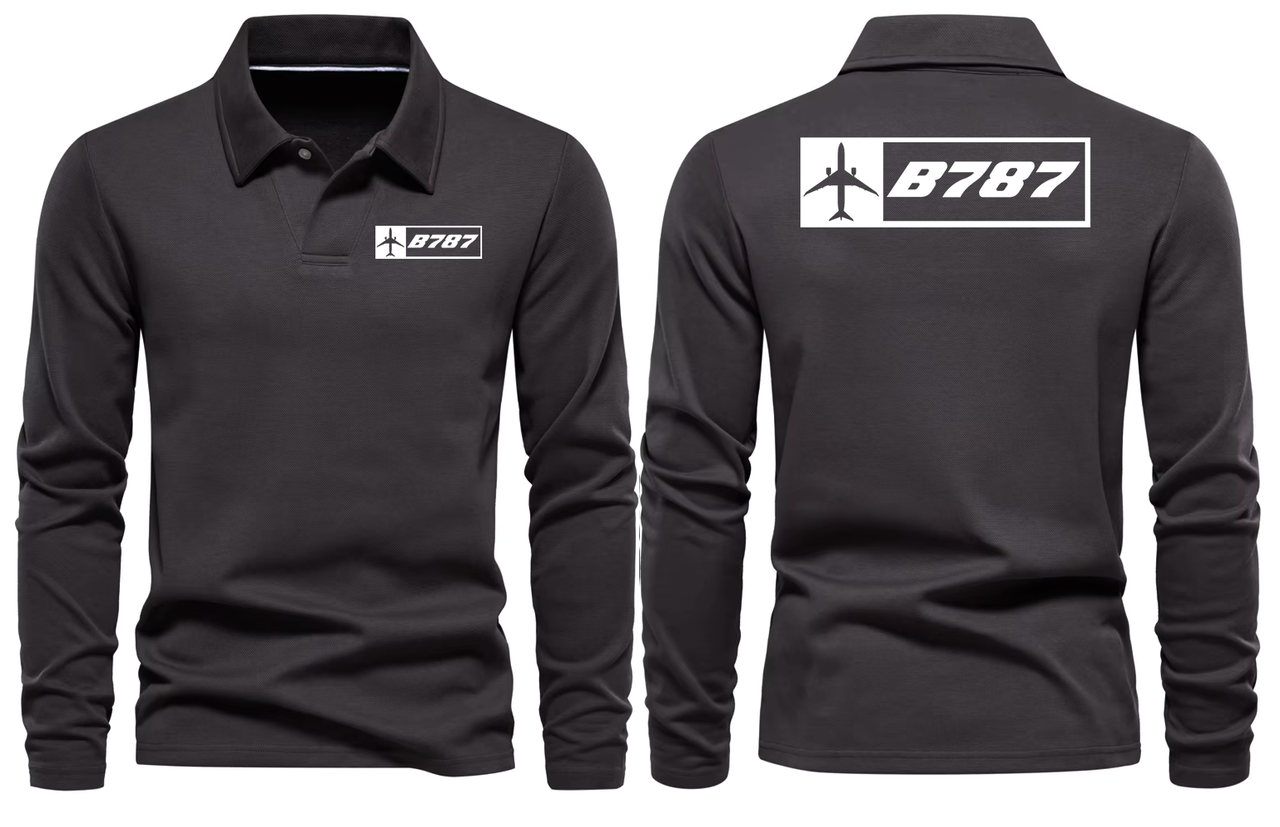 BOEING 787  LONG SLEEVE  POLO