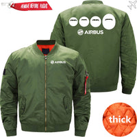 Thumbnail for AIRBUS  FAMILY Ma-1 Bomber Jacket Flight Jacket Aviator Jacket THE AV8R