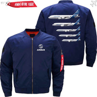 Thumbnail for AIRBUS  FAMILY Ma-1 Bomber Jacket Flight Jacket Aviator Jacket THE AV8R