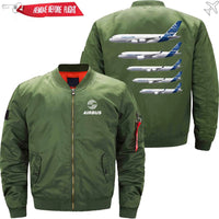 Thumbnail for AIRBUS  FAMILY Ma-1 Bomber Jacket Flight Jacket Aviator Jacket THE AV8R