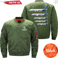 Thumbnail for AIRBUS  FAMILY Ma-1 Bomber Jacket Flight Jacket Aviator Jacket THE AV8R