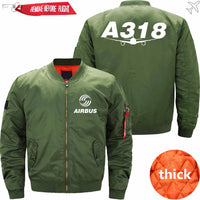 Thumbnail for AIRBUS A318 Ma-1 Bomber Jacket Flight Jacket Aviator Jacket THE AV8R