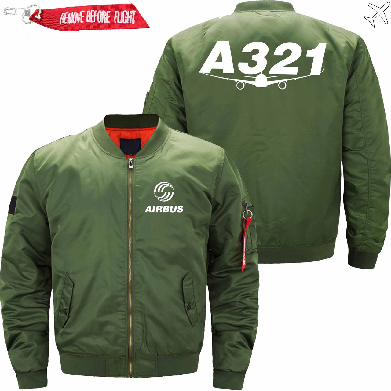 AIRBUS A321 Ma-1 Bomber Jacket Flight Jacket Aviator Jacket THE AV8R