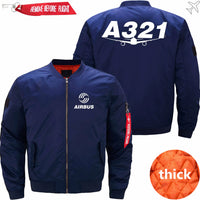 Thumbnail for AIRBUS A321 Ma-1 Bomber Jacket Flight Jacket Aviator Jacket THE AV8R