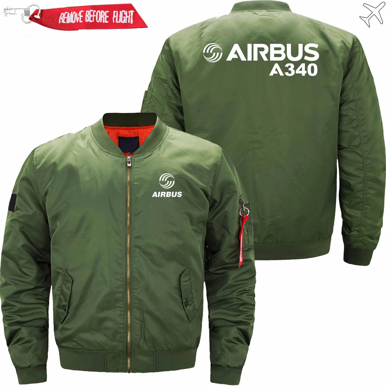 AIRBUS A340 Boeing Ma-1 Bomber Jacket Flight Jacket Aviator Jacket THE AV8R