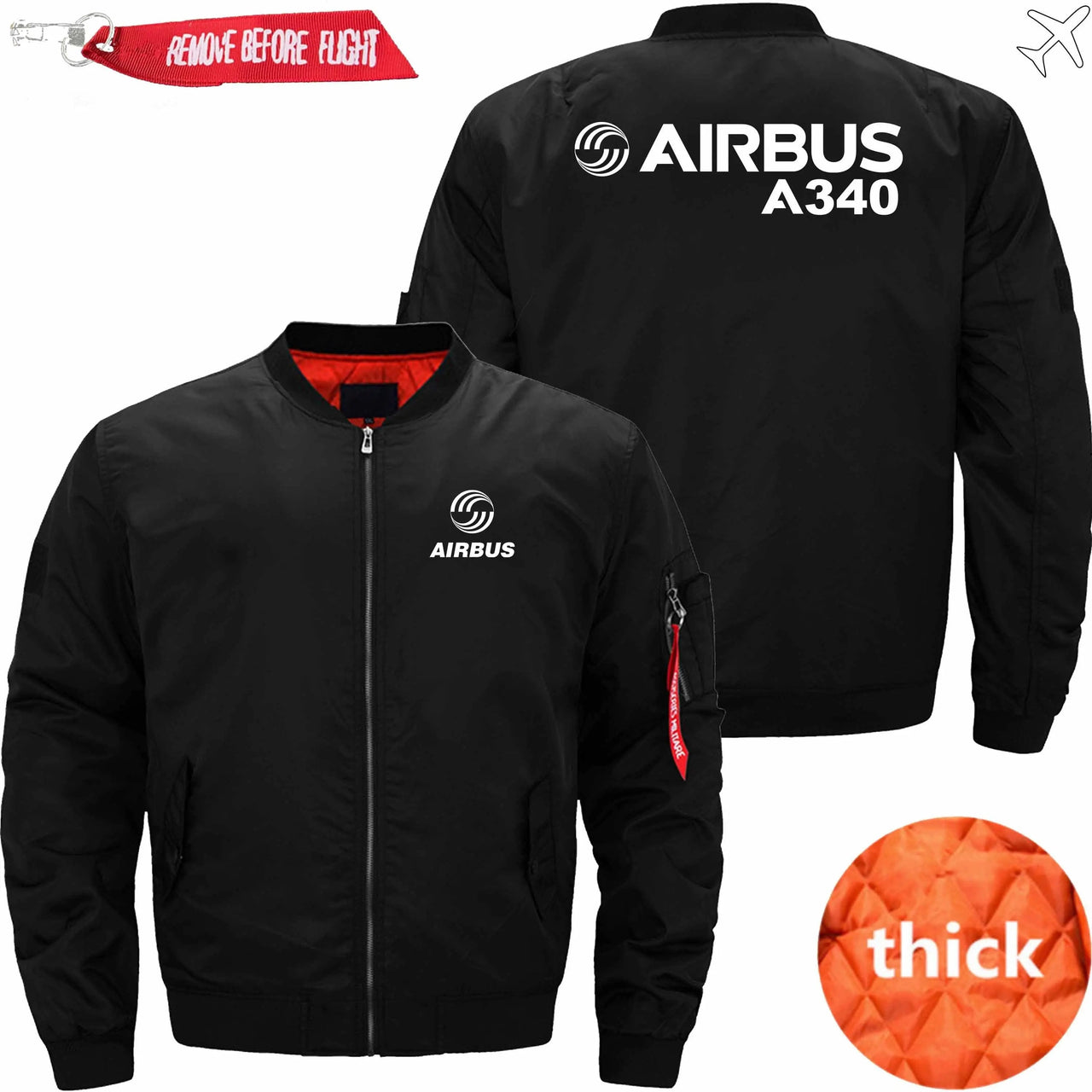 AIRBUS A340 Boeing Ma-1 Bomber Jacket Flight Jacket Aviator Jacket THE AV8R