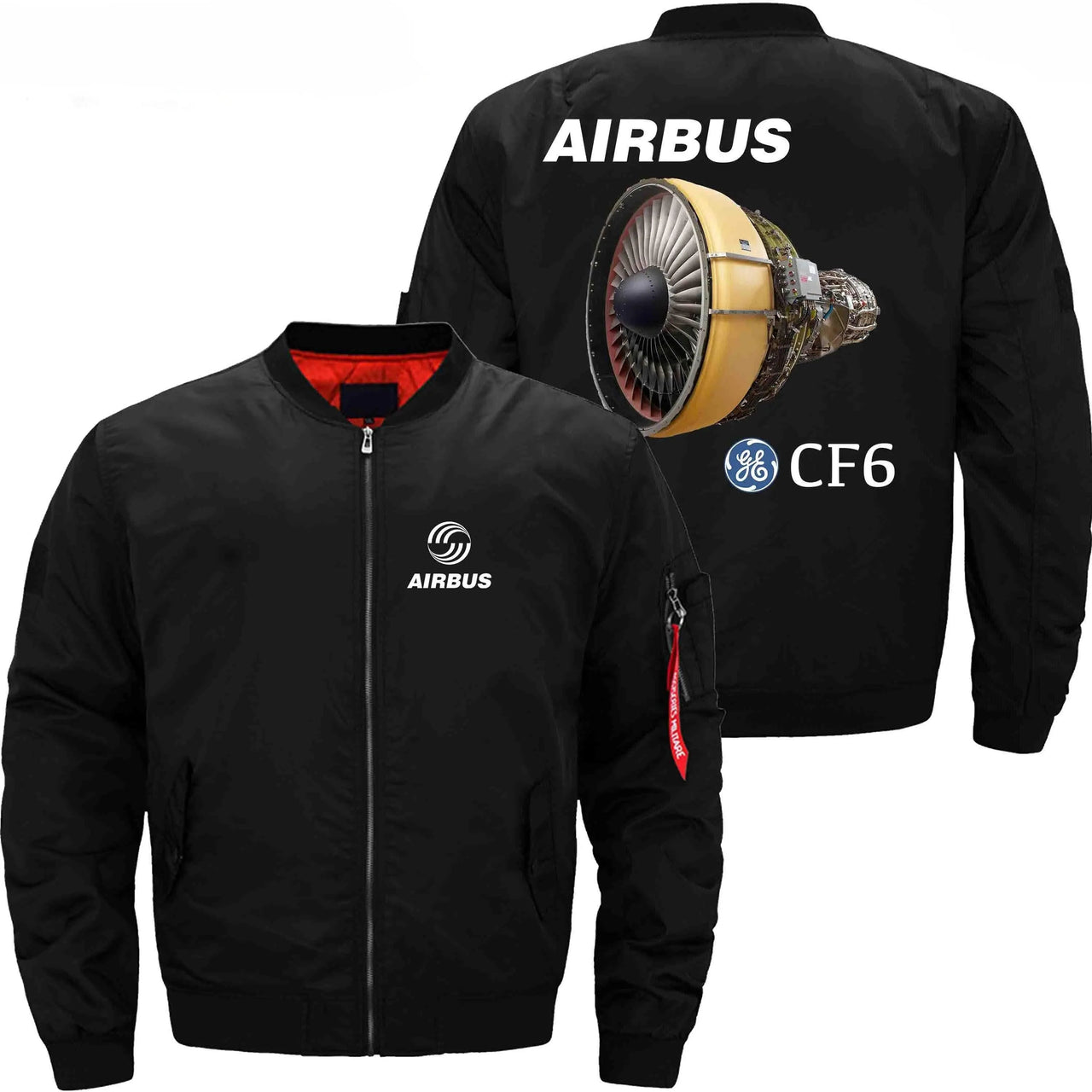 AIRBUS CF6 Aircraft Engine Ma-1 Bomber Jacket Flight Jacket THE AV8R