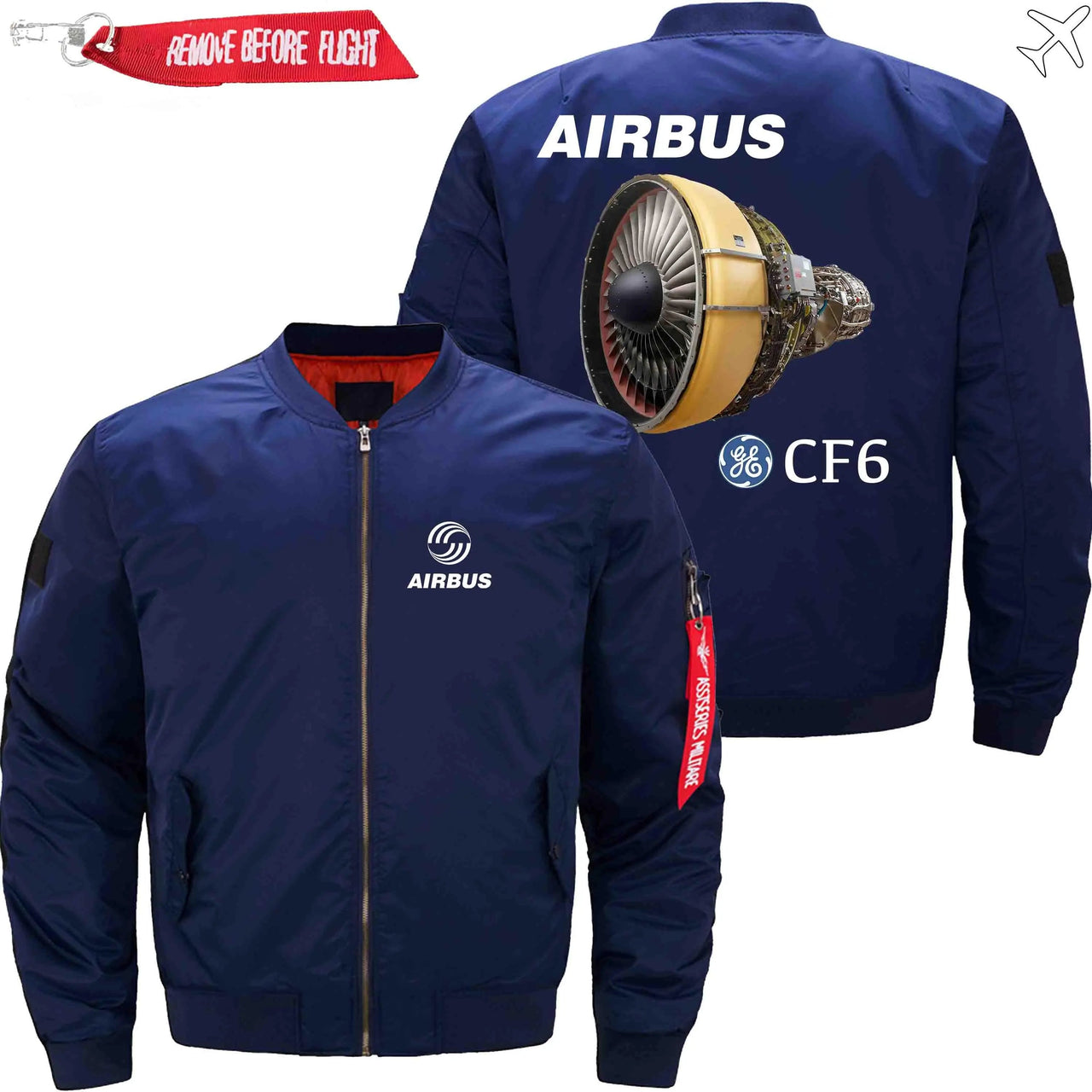 AIRBUS CF6 Aircraft Engine Ma-1 Bomber Jacket Flight Jacket THE AV8R