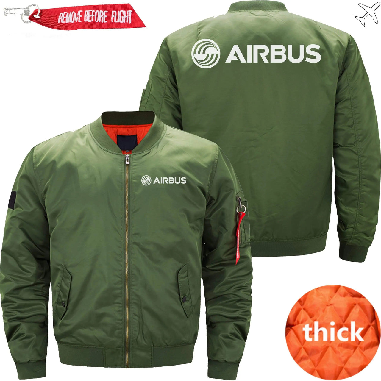 AIRBUS LOGO Ma-1 Bomber Jacket Flight Jacket Aviator Jacket THE AV8R