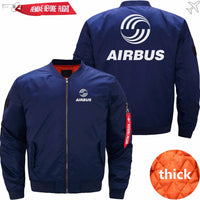 Thumbnail for AIRBUS LOGO Ma-1 Bomber Jacket Flight Jacket Aviator Jacket THE AV8R
