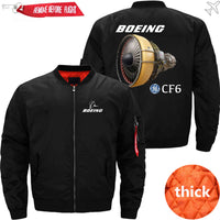 Thumbnail for BOEING GE's CF6 Aircraft Engine Ma-1 Bomber Jacket Flight Jacket Aviator Jacket THE AV8R