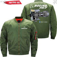 Thumbnail for Boeing  757 Rolls-Royce RB211 Ma-1 Bomber Jacket Flight Jacket Aviator Jacket33 THE AV8R