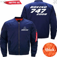 Thumbnail for Boeing 747-200B Ma-1 Bomber Jacket Flight Jacket Aviator Jacket THE AV8R