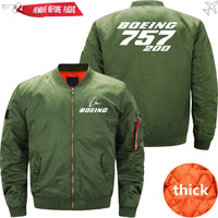 Thumbnail for Boeing 757-200 Ma-1 Bomber Jacket Flight Jacket Aviator Jacket THE AV8R