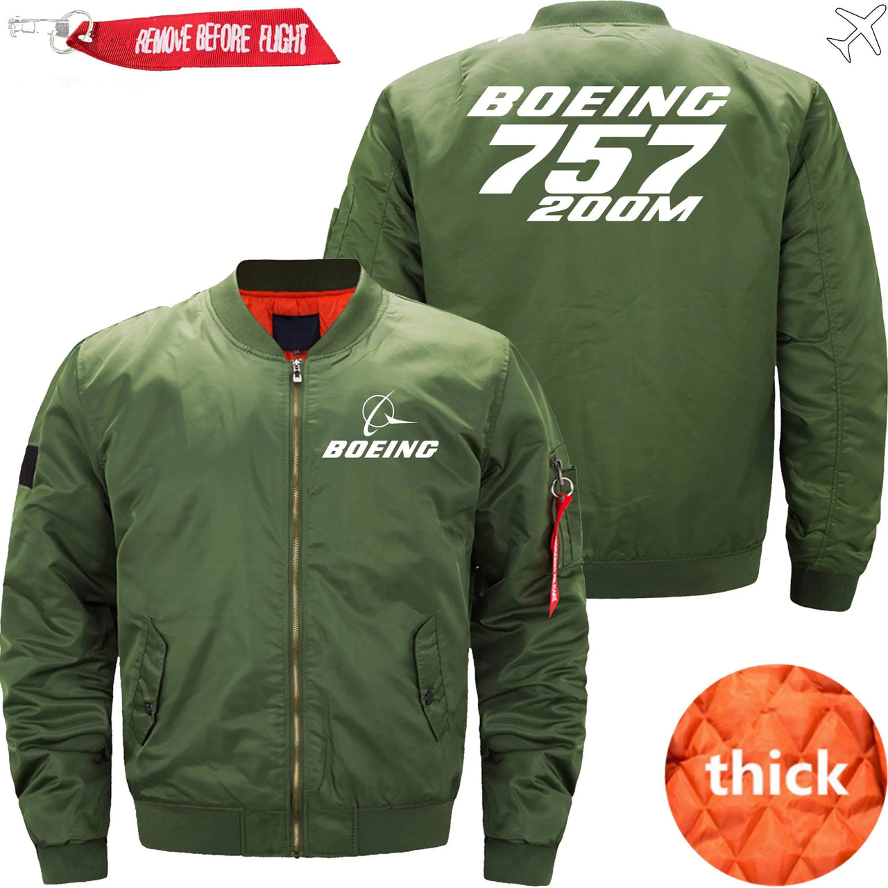 Boeing 757-200M Ma-1 Bomber Jacket Flight Jacket Aviator Jacket THE AV8R