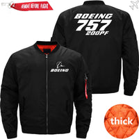 Thumbnail for Boeing 757-200PF Ma-1 Bomber Jacket Flight Jacket Aviator Jacket THE AV8R