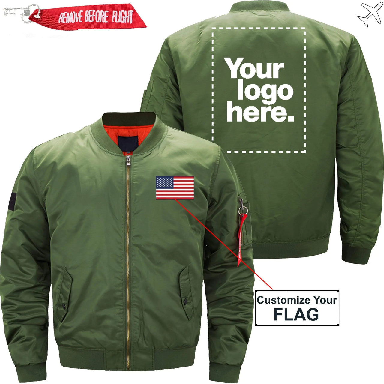 CUSTOM FLAG & LOGO DESIGNED PILOT  S - JACKET THE AV8R