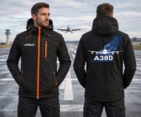 Thumbnail for AIRBUS A380 WATERPROOF WINDPROOF SOFTSHELL HOODED JACKET